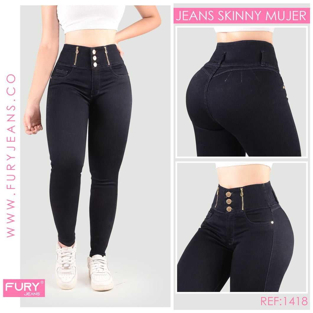 JEANS MUJER SKINNY CONTROL DE ABDOMEN REF 1418