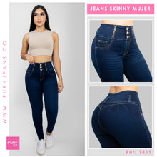 Cargar imagen en el visor de la galería, JEANS MUJER SKINNY CONTROL DE ABDOMEN REF 1419
