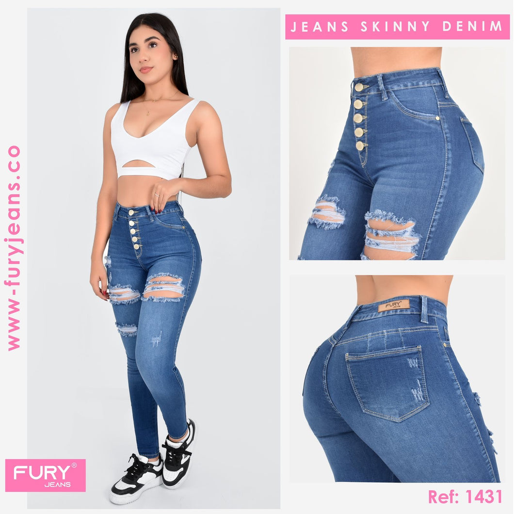 JEANS MUJER SKINNY TIRO ALTO  1431