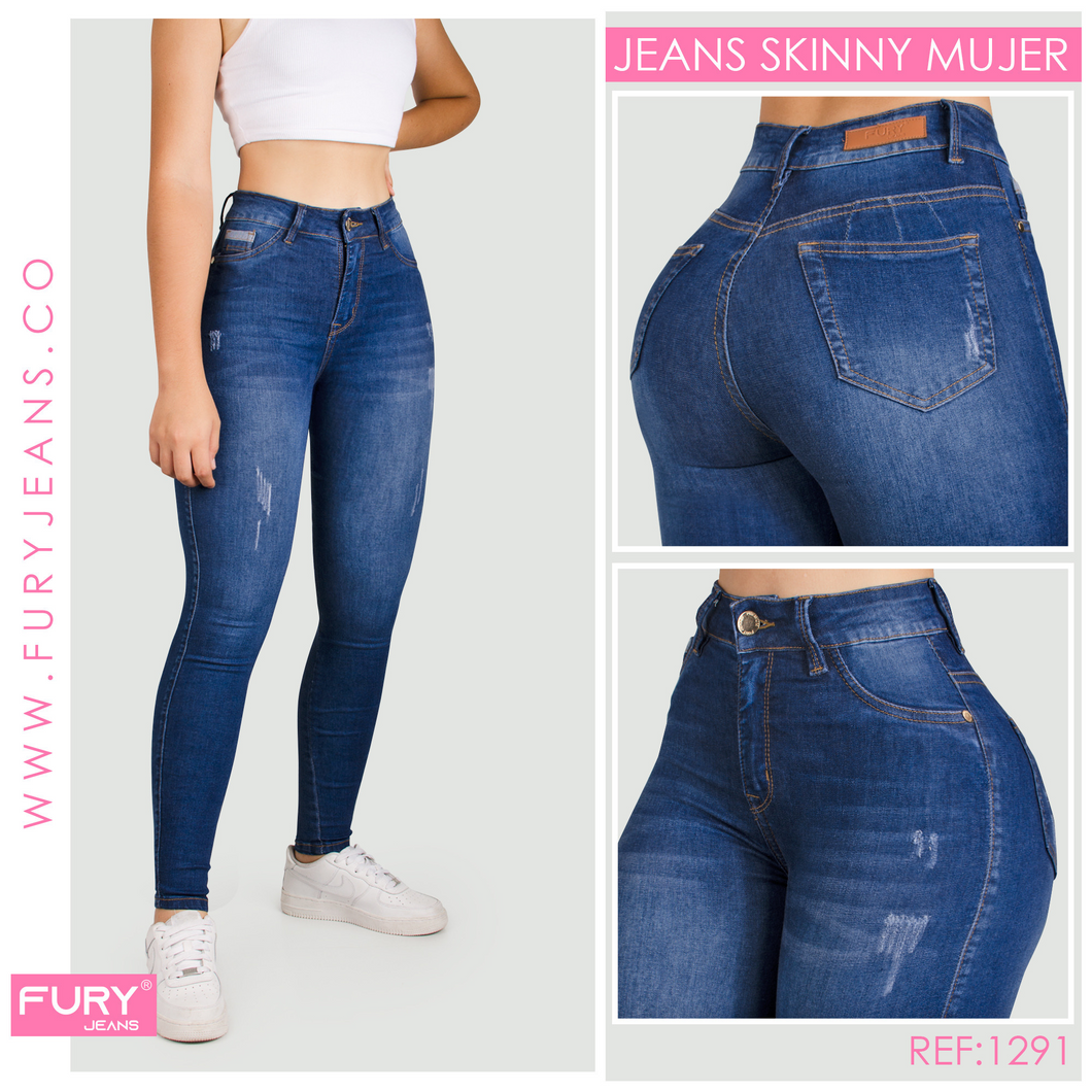 JEANS MUJER SKINNY TIRO ALTO  1291