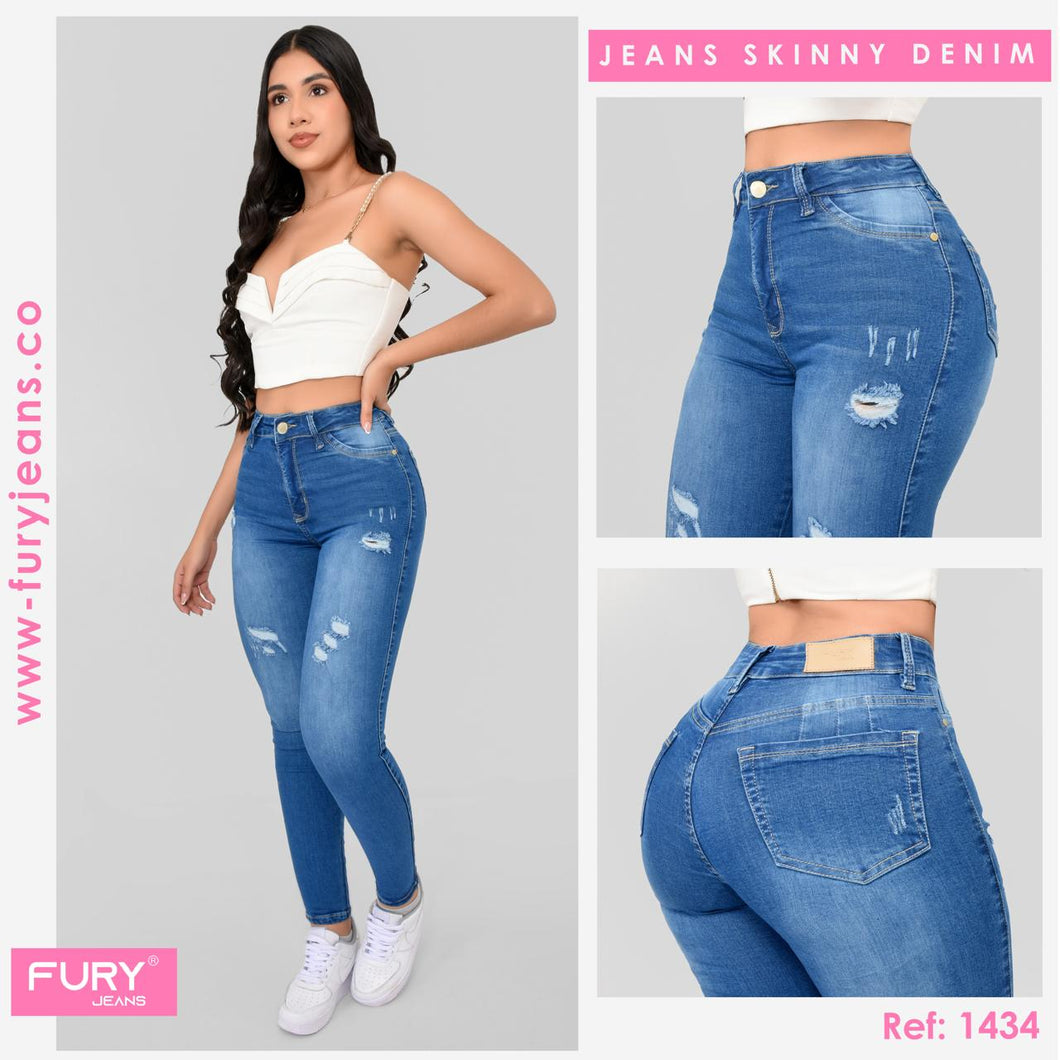JEANS MUJER SKINNY TIRO ALTO  1434
