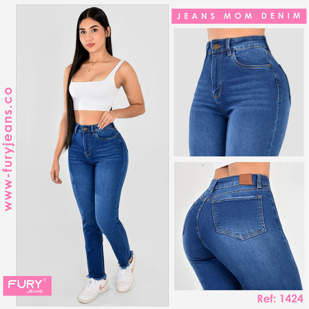 JEANS MOM FIT MUJER TIRO ALTO 1424