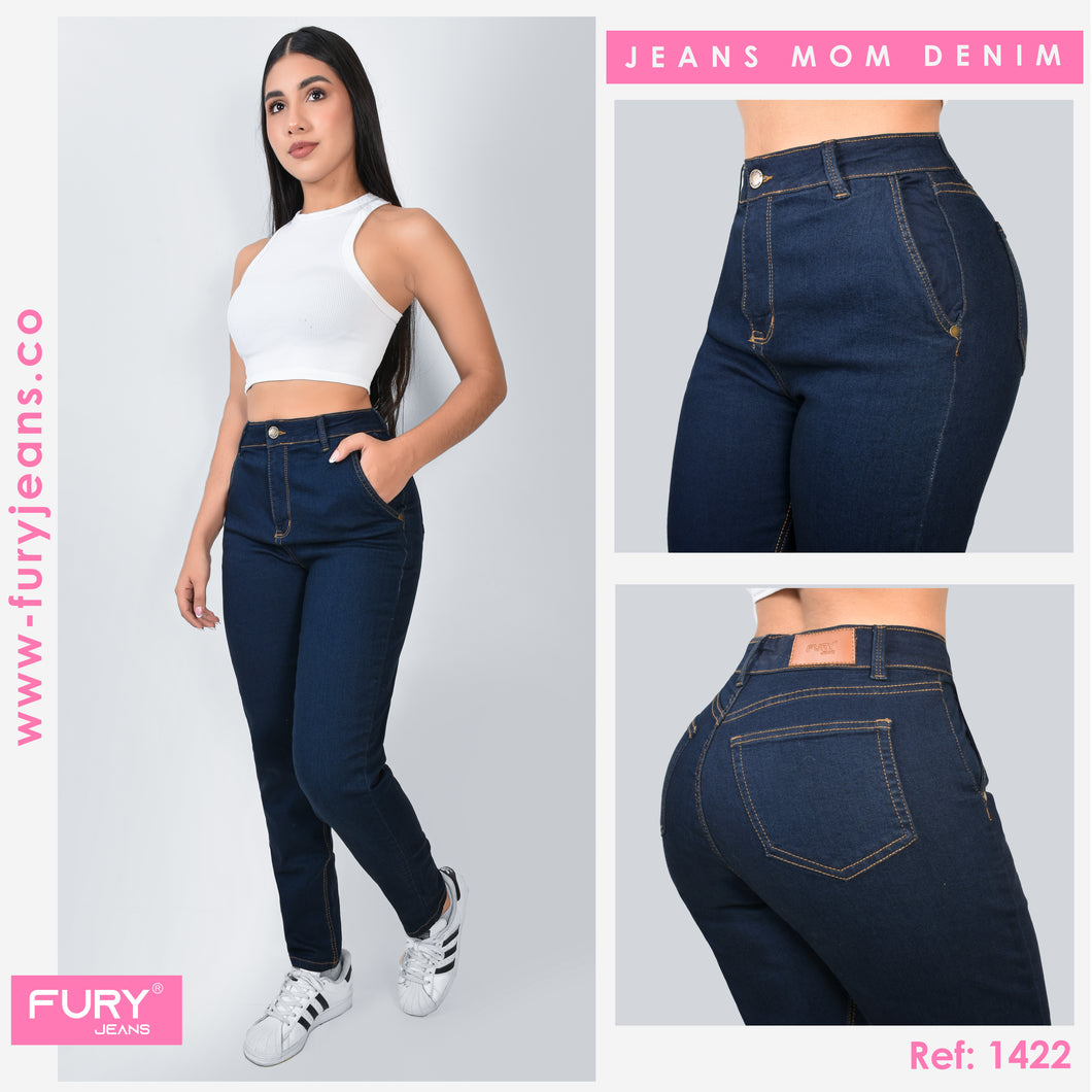 JEANS MOM FIT MUJER TIRO ALTO 1422