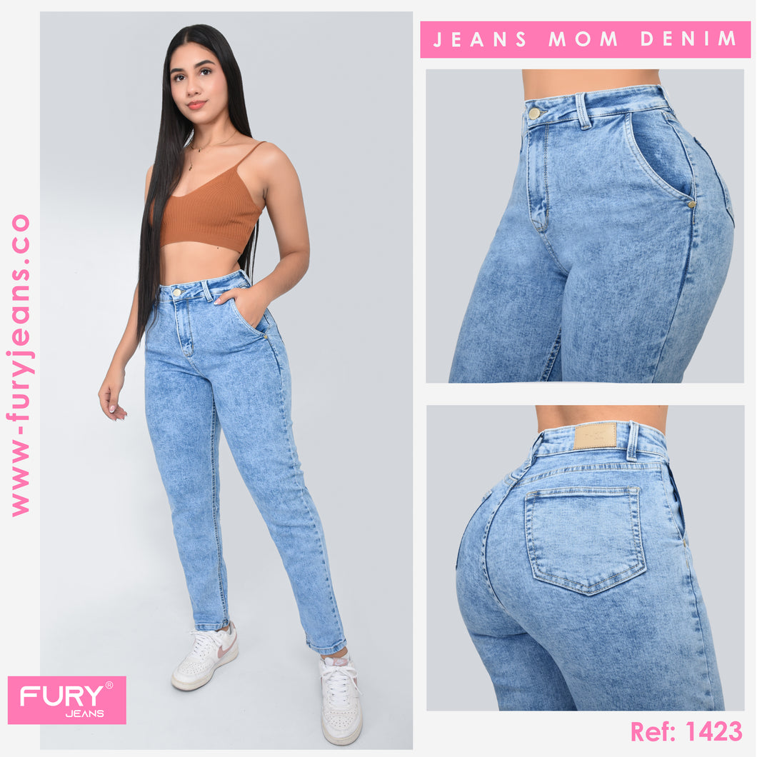 JEANS MOM FIT MUJER TIRO ALTO 1423
