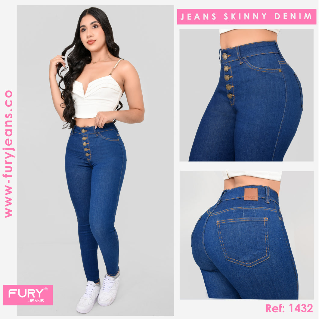 JEANS MUJER SKINNY TIRO ALTO  1432