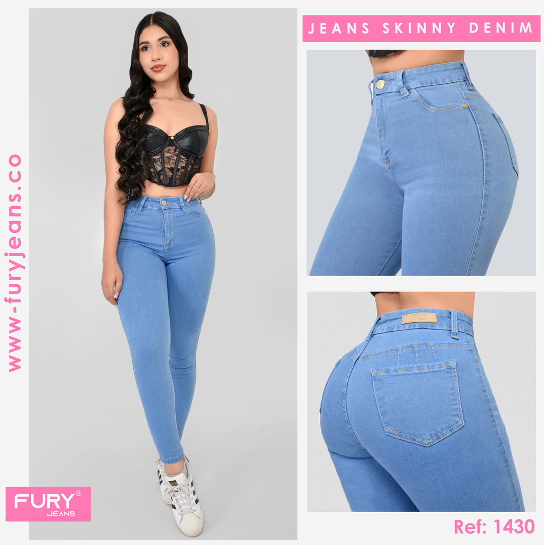 JEANS MUJER SKINNY TIRO ALTO  1430