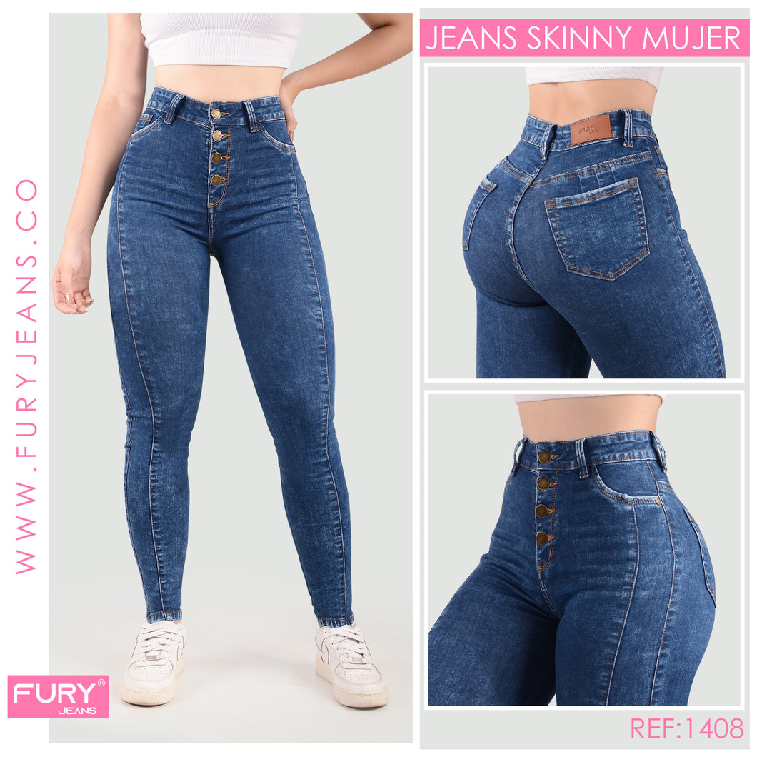 JEANS MUJER SKINNY TIRO ALTO  1408