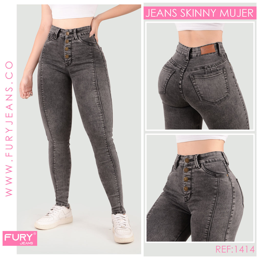 JEANS MUJER SKINNY TIRO ALTO  1414