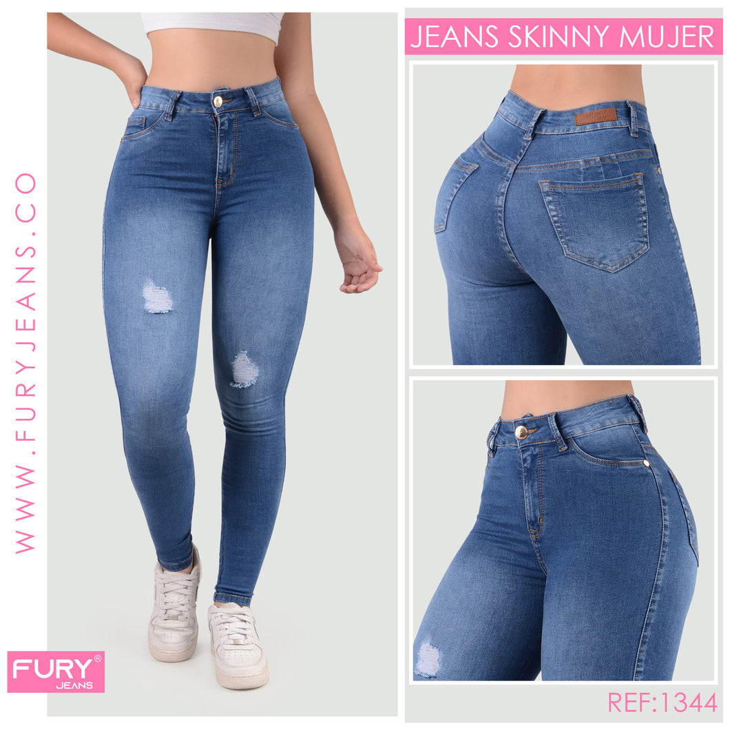 Jeans tiro sales alto skinny